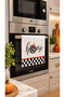 Checkered Pumpkin Home Patterned Oven Cover – 35X50 Cm, Digital Printed Suede Fabric - 2
