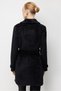 Belted Plush Coat Black - 6