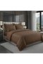 6-Piece King Size 220x240 Microfiber Bedding Set – 1 Fitted Sheet, 1 Quilt Cover, 4 Pillowcases, Brown