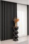 Anthracite Thermal Linen Blackout Lined Plain Pleatless Extrafoam Gathered Blackout Light Heat-Resistant Background - 4