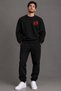 Zero Collar Sweat Suit 2-Piece Combination with Patterned Bottom and Top, Tiger Printed, Unisex