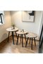 3-Piece Nesting Coffee Table Set, Round Side Tables for Living Room