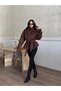 Wide Fit Gathered Back Belted Sukuba Suede Jacket - 6