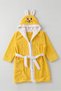 Children's Bathrobe Rabbit Hooded with Pockets 100% Cotton Towel Bathrobe Girls Boys Soft Absorbent Yellow