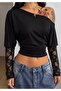 Special Design Waist-Fitted Sleeves Loose-Fit Ruched Asymmetrical Collar Side Gathered Blouse - 6