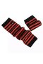 Gothic Halloween Harajuku Red Black Striped Oversleeves Gloves - 3