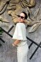Belt Detail Short Sleeve Boat Neck Knitwear Blouse Sun547 - 5