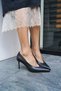 Calio Women's Black Genuine Leather Heel Stiletto - 2