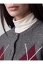 Rmz Gi̇yi̇m Farkiyla Zero Roba Collar Diamond Embroidered Women's Knitwear Cardigan - 3