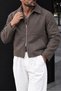 New Season Men's Relax Fit Premium Cashmere Jacket Coat - 4