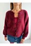 Snap-Fasten Look Detailed Knitwear Cardigan Aw26Hi0043 - 3