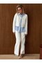 Women's Knitwear Cardigan Trousers Two-Piece Set - Cardigan with Tie Detail and Wide-Leg Knitwear Trousers - 7