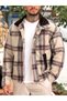 25-12 Regular Checkered Cashmere Jacket Cream - 3