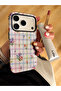 Compatible with iPhone 18 Pro - Pastel Gingham, Double Layer Cover, Glossy Surface Protective Case - 4