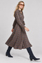 Belted Checkered Flared Woven Dress Lnt0048 Mink Blue - 2