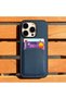 Compatible with iPhone 17 Pro Max / 18 Pro Max - Double Card Fabric Cover, Velvet Protective Case with Silicone Sides - 2