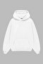 Karma Is Like 69 Printed White Oversize Unisex Hoodie - 2