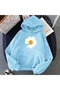 Flower Printed Premium Oversize Hooded 3 Thread Cotton Sweatshirt