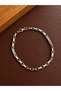 Stainless steel bracelet, non-tarnish, interlocking design, 20 cm, 3mm