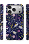 Compatible with iPhone 18 Pro - Navy Blue Spring, Double Layer Cover, Glossy Surface Protective Case - 2