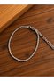 Stainless steel bracelet, tarnish-resistant, twisted design, steel bracelet 18+5cm, 2mm