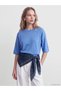 Alita City Farkıyla Lcw Accessories Navy Blue Satin Patterned Women's Shawl