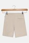Kids Boy Brand Logo Basic Shorts, Beige - 3