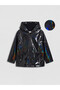 Girl's hooded raincoat with glossy finish - 2