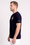 Men Crew Neck Short Sleeve Graphic Print T-Shirt, Navy - 3