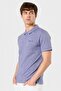 Men Regular Fit Embroidered Logo Short Sleeve Polo Shirt, Denim Blue - 3
