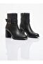 Women's Black Premium Leather Block Heeled Classic Ankle Boots ⁠   Bootie Anti-Slip Sole Technology - 2