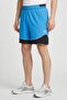 Men Fitted Training Shorts, Blue - 3
