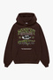 Misery Worldwide Printed Oversize Unisex Brown Hoodie