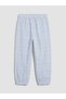 Girls' Checkered Trousers with Elastic Waistband - 4