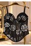 Sequin Embroidered Lace Bustier - 3
