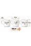 Aşkan'A 3-Piece Premium Ceramic Coffee Cup Set, 200 Ml, Espresso Latte Americano Written Mug Cup Set - 4
