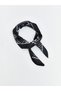 Alita City Farkıyla Lcw Accessories Black Satin Patterned Women's Bandana