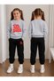 Crew Neck Sweatshirt Tracksuit Set for Girls, 2-Piece Printed Top and Bottom Set