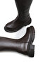 Women's Brown Leather Boots - 5