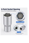 18mm Deep Socket Wrench, 1/2 Inch Drive Chrome Vanadium Steel 6 Point Socket for Ratchet, Extension Bar, Car Repair and Workshop Use - 3
