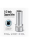 10mm Deep Socket Wrench, 1/2 Inch Drive Chrome Vanadium Steel 6 Point Socket for Ratchet, Extension Bar, Car Repair and Workshop Use - 2