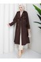 Double Button Windbreaker Hijab Trench Coat - 4
