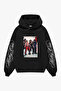 World Tour 1983 Sleeve Printed Black Oversize Unisex Hoodie