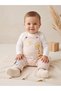 Baby Boy Giraffe Patterned Salopet and Long Sleeve Top Set - 5