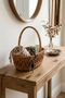 Tricot Knitted Presentation Basket with Handles (19X7 cm) - Candy Holder, Chocolate Holder, and Cosmetic Organizer - 2