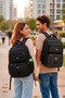 Astel St Multi-Compartment Black Daily and School Backpack - Orthopedic, Water-Repellent Durable Fabric, Green - 3