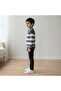 Boys' Polo Collar Zippered Striped Sweater - 2