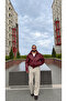 BORDO BOMBER DERİ CEKET