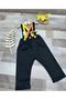 Business Machine Concept 1 Year Old Boy Long-Sleeved Shirt Pants Salopet Bow Tie Set - 2