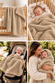 Wellsoft Baby Kids Blanket 100X150Cm Double Sided Swaddle Stroller Cover Soft |   Beige - 5